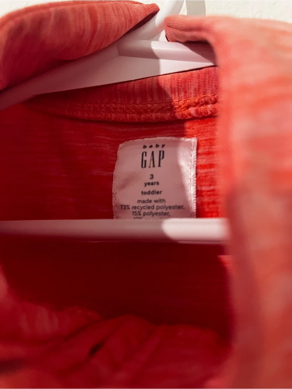 GAP Kids 3 years toddler Coral Heather Quarter-Zip Pullover Top